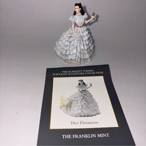 Franklin Mint Gone With The Wind Scarlett O’Hara Her Flirtations Figure Ruffle